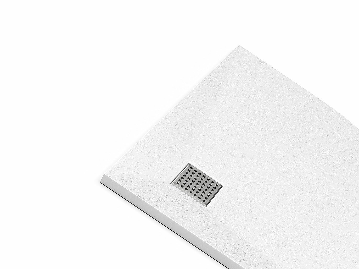 Vente-unique - Plato de ducha Syforsa - L 80cm x A 80cm x H 2.6cm - resina - blanco