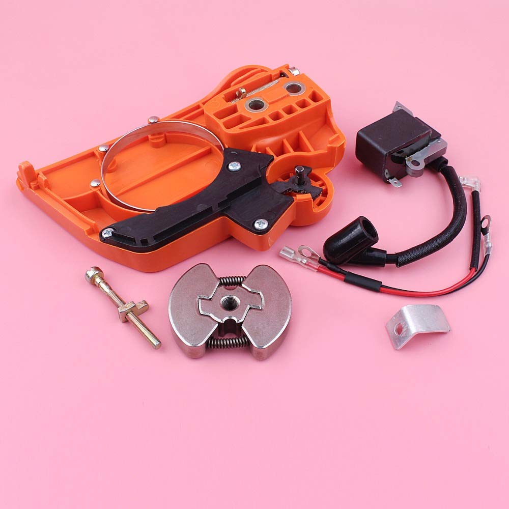 HAOHAO Freno de la Cadena del Embrague Cubierta del piñón de la Bobina de Encendido for Husqvarna 235 240 Motosierra Pieza de regulación de la tensión del Tornillo Catcher Kit