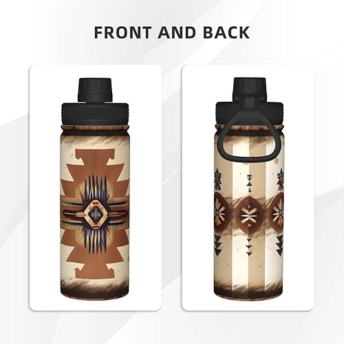 Miniatura 3 de Hervidor de acero inoxidable aislado con patrones nativos americanos  Botella de agua divertida con impresión aislada  Ideal para deportes y viajes