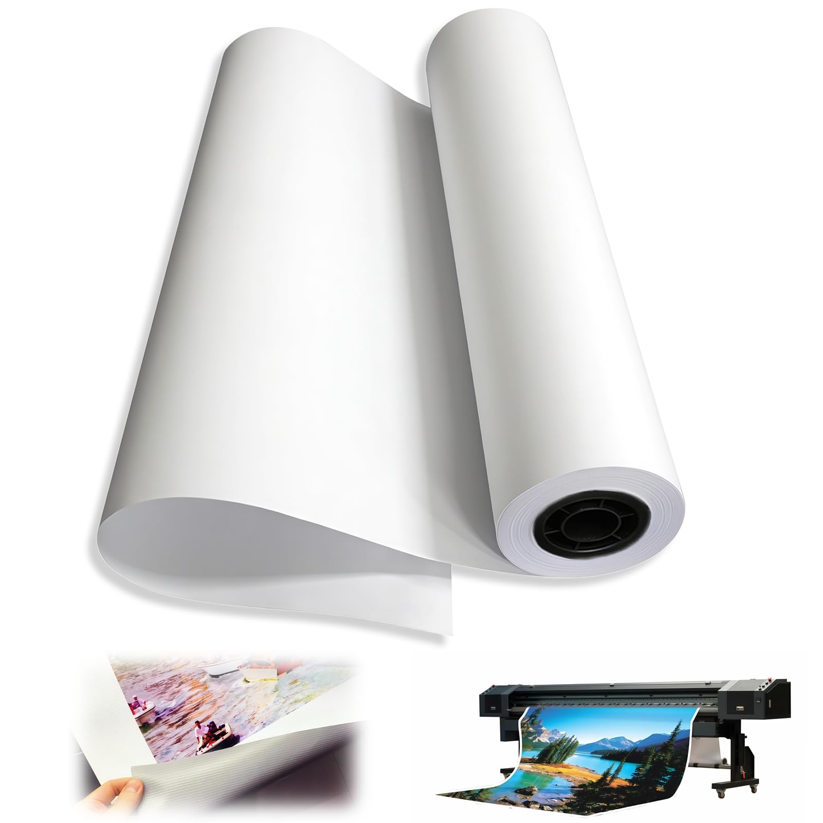 Rotolo di tela in puro cotone, 280 g/m², tela pesante per stampa a colori ad alta definizione, adatto per pittura acrilica, a olio e a getto d'inchiostro. (100 cm x 10 m)