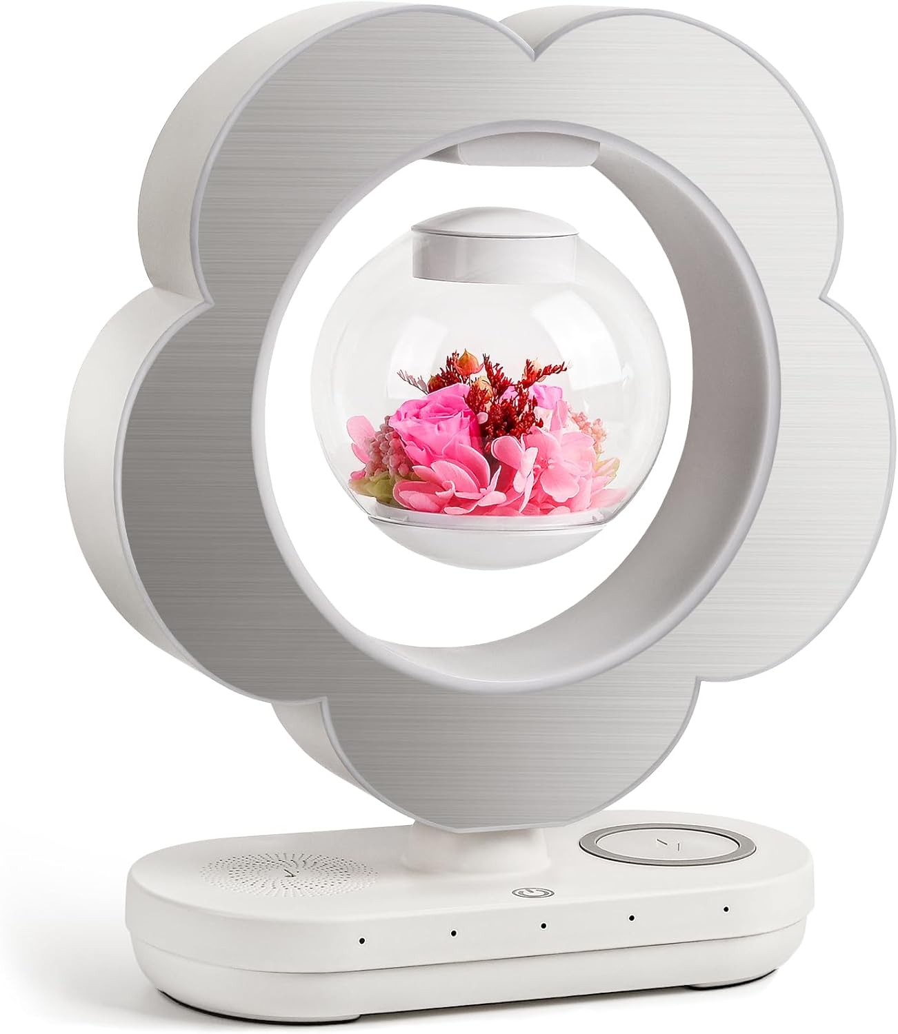 LoveLin Floral Preserved Rose Flowers with Bluetooth Speakers, 5W Magnetic Levitation Table Lamp with Variable Color LED Light, Unique Forever Flower Gift for Women, Girls, Mother and Grandma LoveLin Floral Preserved Rose Flowers with Bluetooth Speakers, 5W Magnetic Levitation Table Lamp with Variable Color LED Light, Unique Forever Flower Gift for Women, Girls, Mother and Grandma