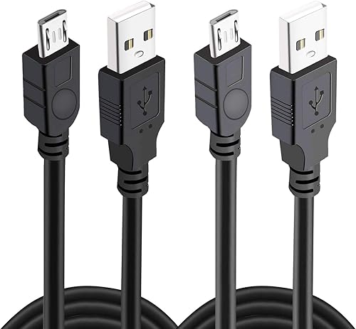 Xahpower 2 Pack 10Ft Controller Charging Cable for PS4, Play and Charge Micro USB Charger High Speed Data Sync Cord for Playstation4 PS4 SlimPro