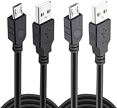 Xahpower 2 Pack 10Ft Controller Charging Cable for PS4, Play and Charge Micro USB Charger High Speed Data Sync Cord for Sony Playstation 4 PS4 Slim/Pro Controller, Xbox One S/X Controller, Android