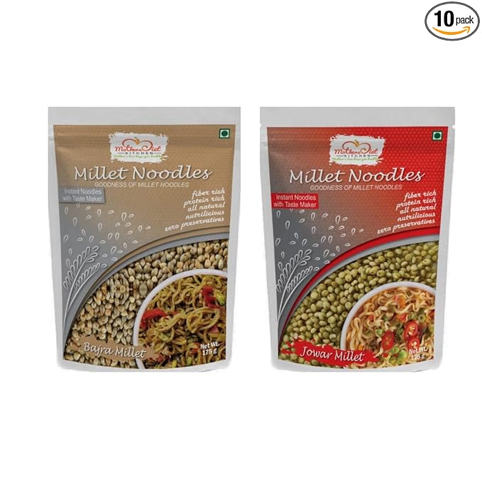 Instant Millet Noodles | (Bajra & Jowar) | (175 Grams X 2) | Pack of 2 | Healthy Pack of Instant Noodles