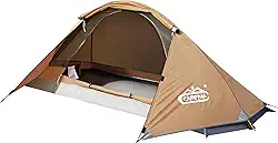 camppal Barraca para 1 pessoa para acampamento, caminhada, montanha, caça, mochilão, 4 estações, resistência à prova de vento, à prova de chuva e à prova d'água