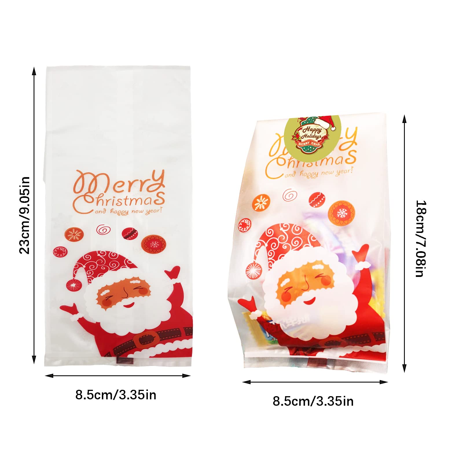 Sacs De Bonbons Pour Noël: 500 Étiquettes Kraft Rondes Pour Boîte Cadeau Et Autocollants Demballage Décorations De Sacs Dragee Festifs Du 2,63 € | DHgate