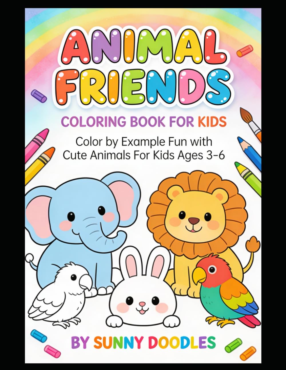 Amazing Animals Coloring Book: Fun Activity Book for Kids Ages 3-8 with Beautiful Animal Pictures to Color