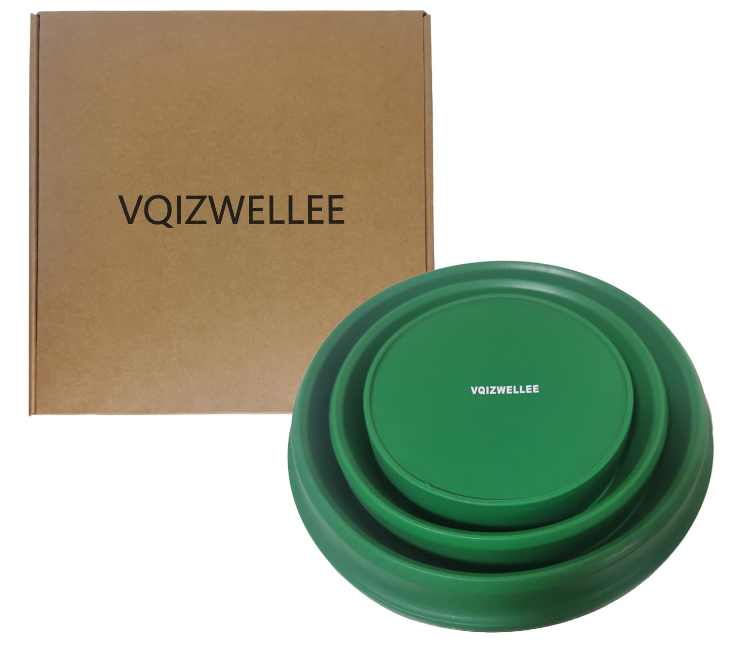 Cubo plegable de silicona, limpieza del hogar o lavado de coches, cubo plegable portátil para pesca o camping, 2.6 galones (10 litros), diseño que ahorra espacio, redondo (verde)
