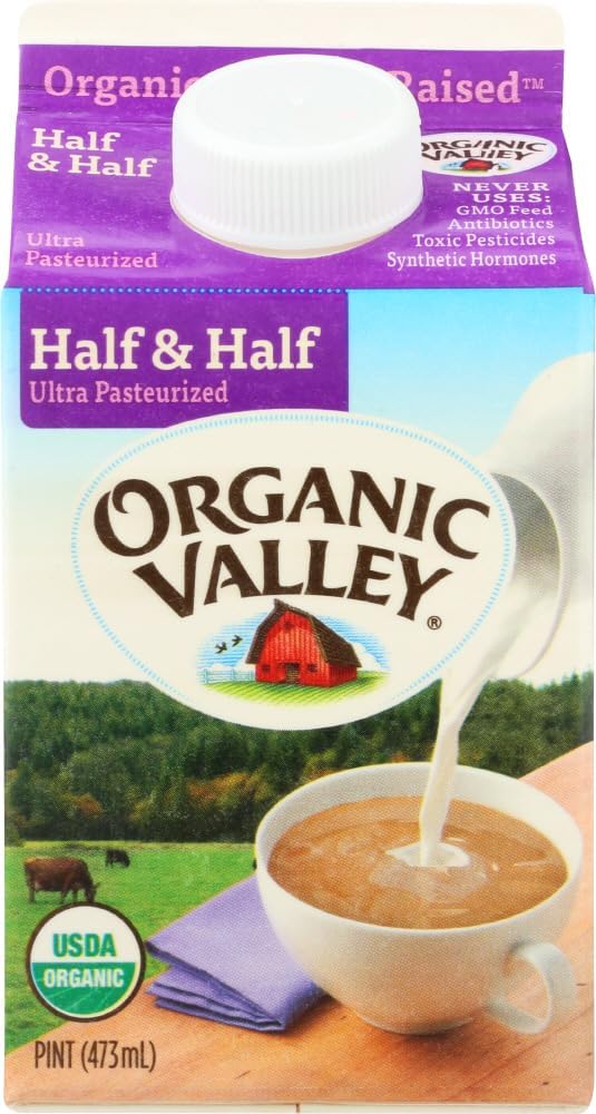 Ultra Pasteurized Half and Half Milk, 16 Ounce -- 12 per case.