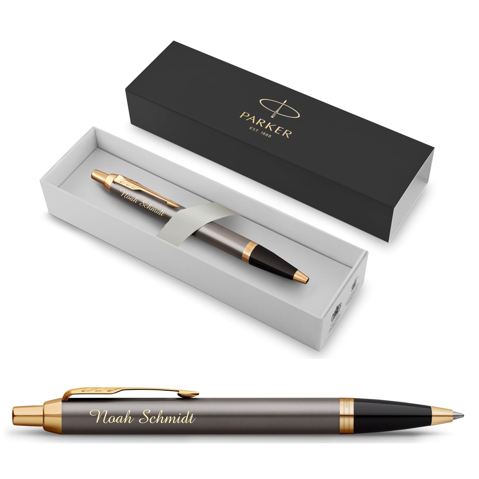 Parker IM Clip-on retractable ballpoint pen Azul 1pieza(s) - Bolígrafo (Azul, Marrón, Clip-on retractable ballpoint pen, Medio, Ambidiestro, 1 pieza(s))
