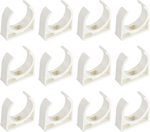 12 Pcs PVC Water Pipe Clamps, 25mm/1Inch ID Pipe Clamps