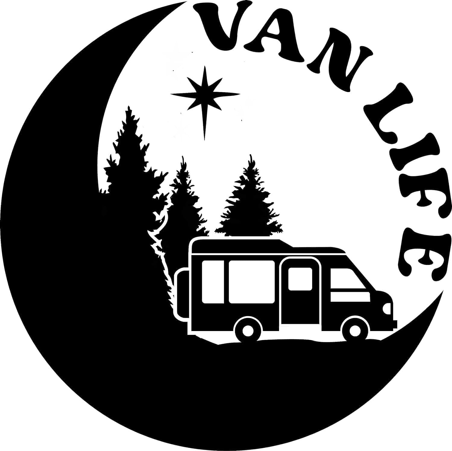 Van Life Adventure Travel Decal - Car Bumper Sticker - Van - Caravan - Motorhome - Campervan - Mirror - Laptop - Wall Decal (Black, Large) — view 15
