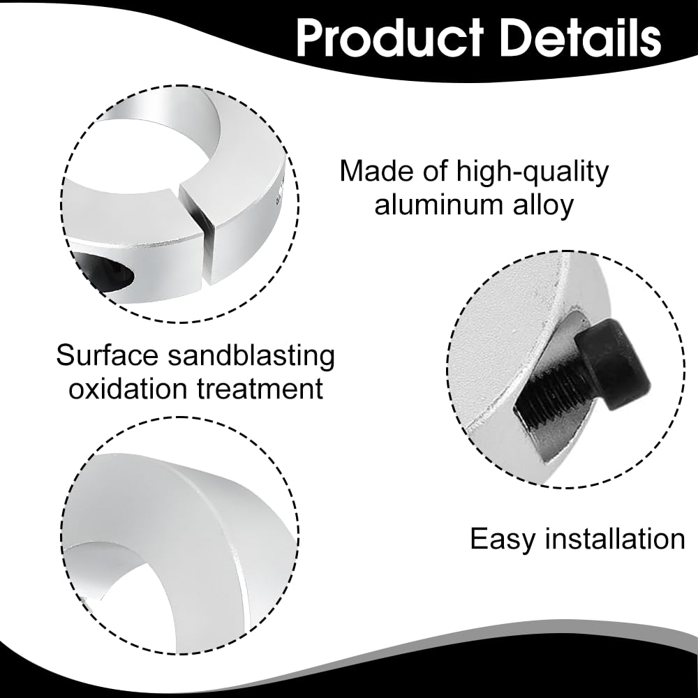 Colliers Réglage Diable TONAUP Bagues De Réglage 20mm - 4 Pièces, Butée De Profondeur Pour Diable, Roue Collier Réglage Acier