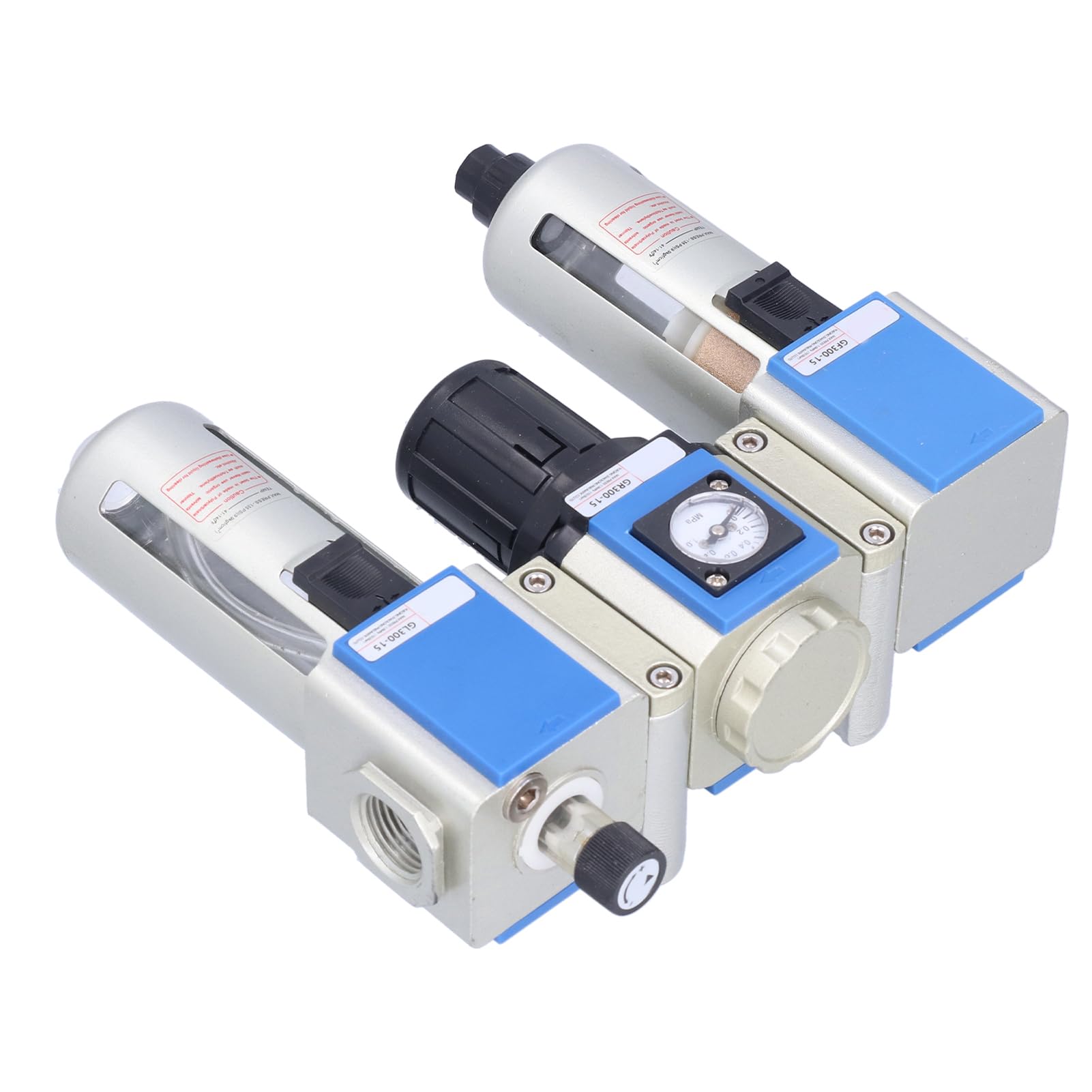 KIMISS Pneumatico Filtro dell'aria Regolatore di Pressione Lubrificatore Compressore Unità di Trattamento PT 1/2 per Utensili Pneumatici – Separatore Olio/acqua – GC300-15