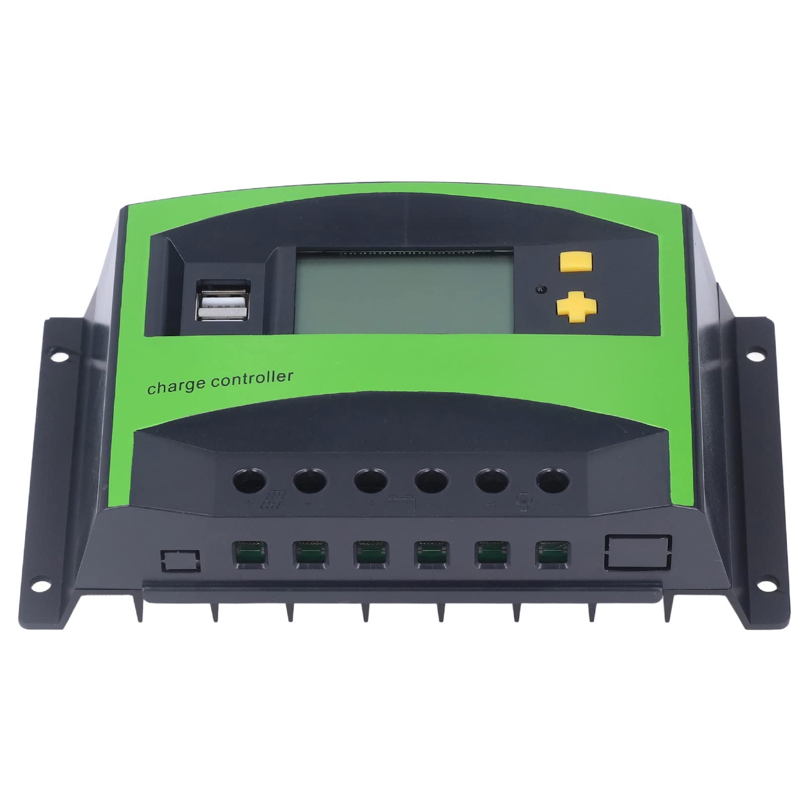 Controlador de carga Solar 40A 12V/24V, pantalla grande, controlador Solar resistente al agua con puertos USB duales, regulador de carga Solar