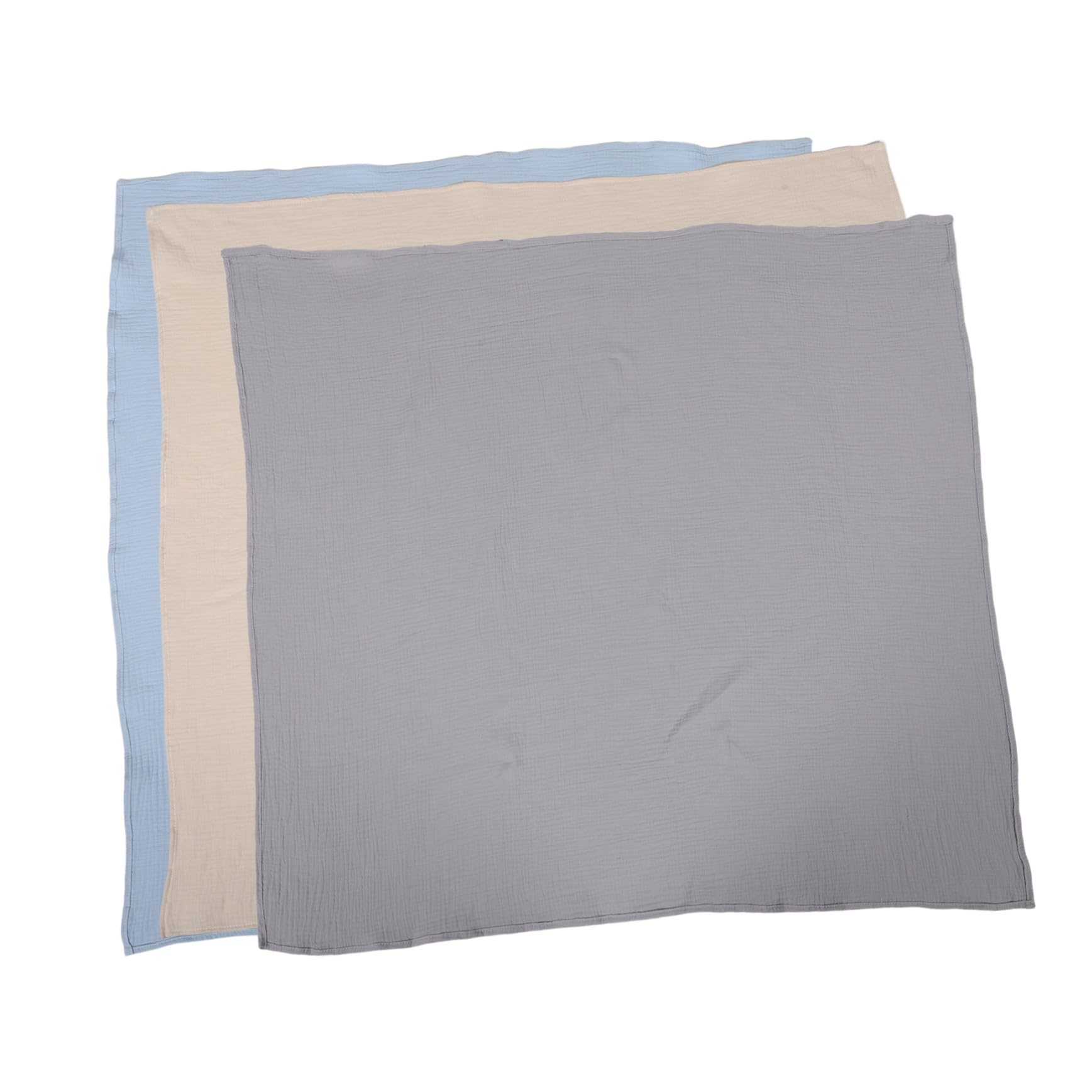 Mikikit 3 Pezzi Pz Coperta Mussola Ragazzo Ragazza Morbida Traspirante per Ragazzo Ragazza Fascia Avvolgente Unisex per Sonno e Bagno Protezione Sensibile