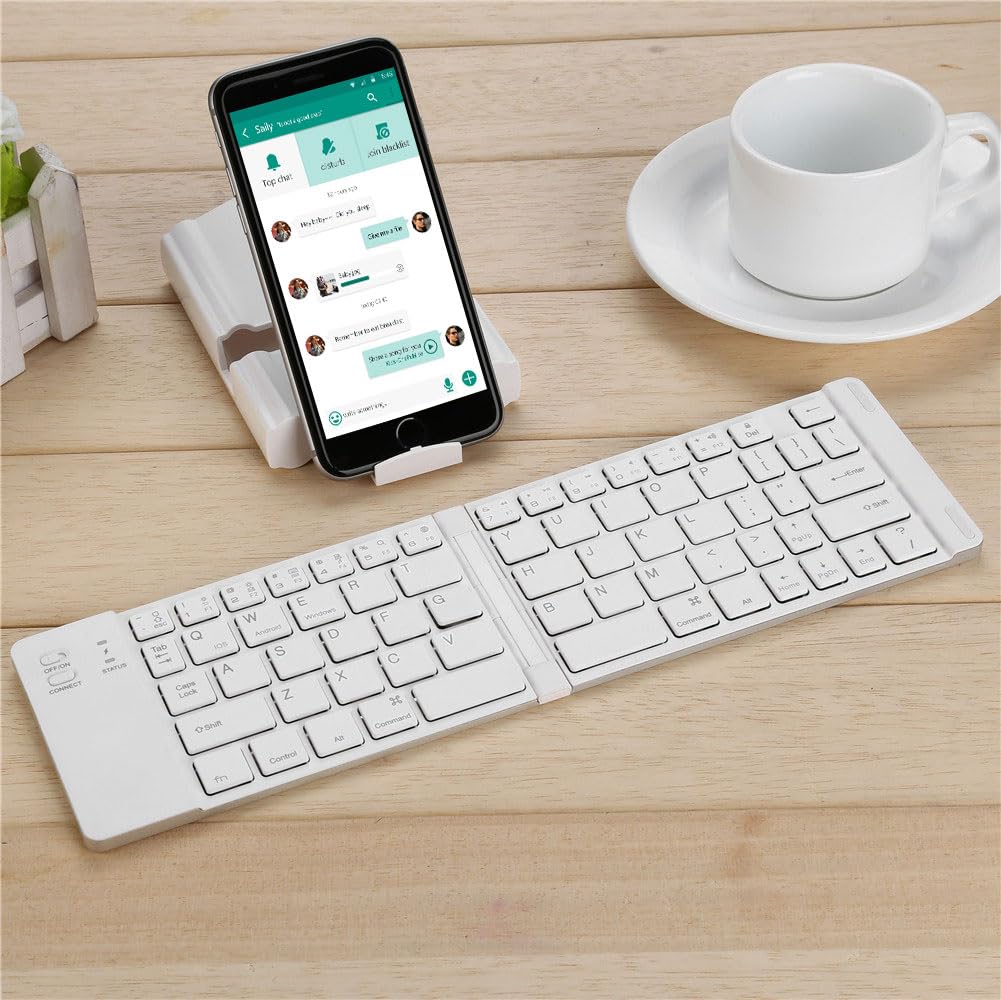 TASTIERA BLUETOOTH PER SMARTPHONE TABLET SUPPORTO SENZA FILI Ricaricabile Q 812