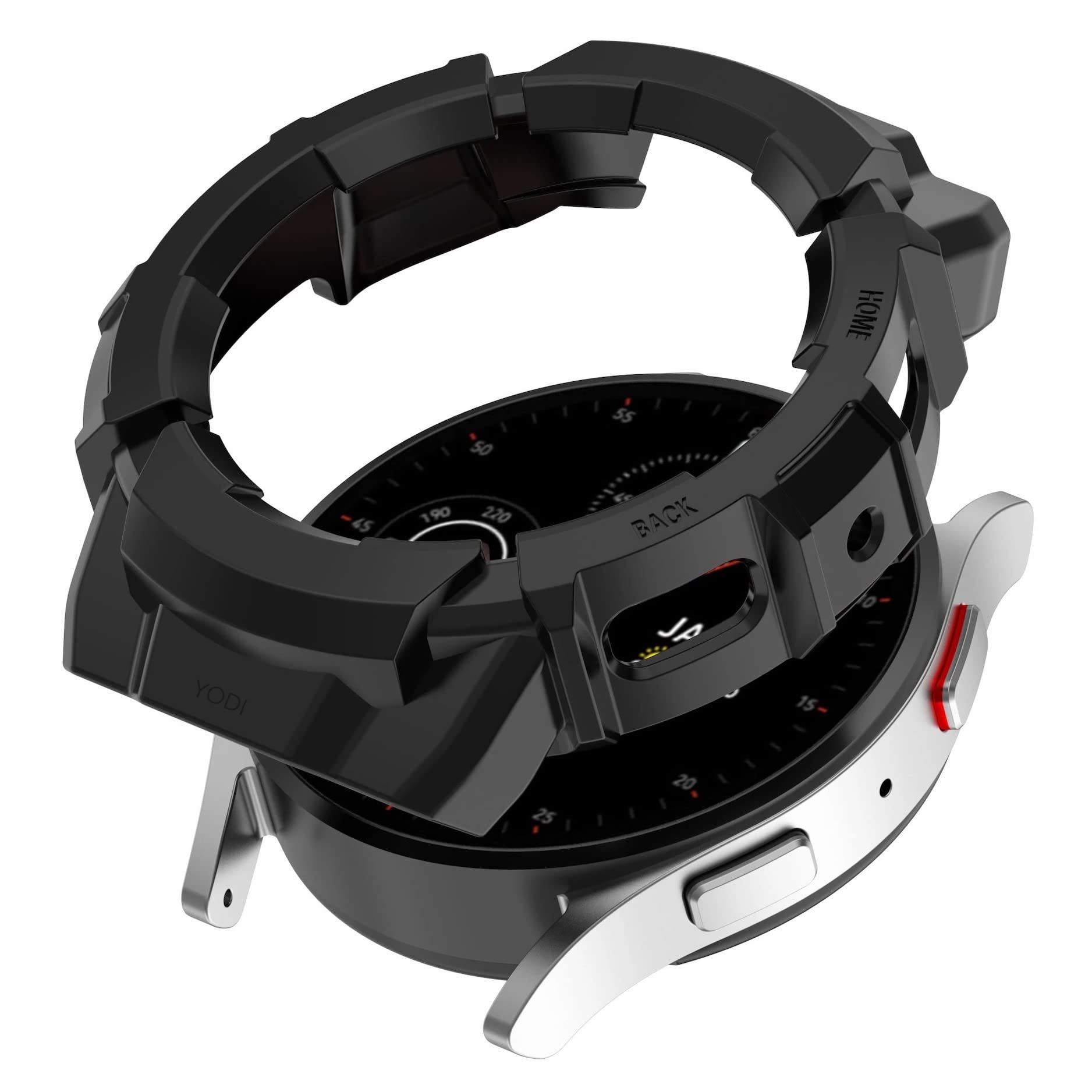 YODI Case Cover Compatible with Samsung Galaxy Watch 4, Samsung Galaxy Watch 5, 44mm 40mm Case Screen Protector, for Men and Women Full Protection Cover Bumper Frame Accessories (HARD BLACK, 44MM)-image-29