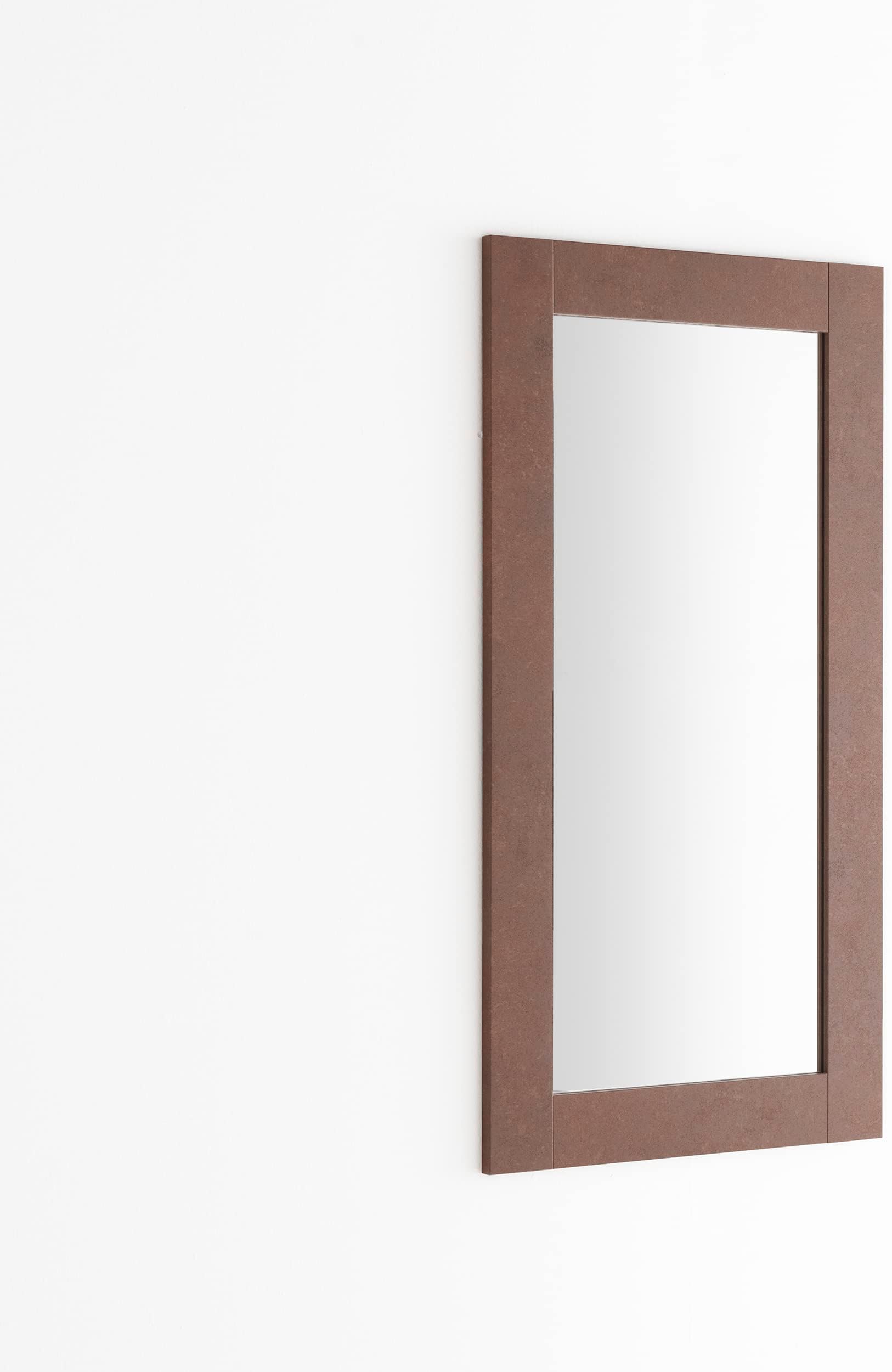 Specchio Da Parete Rettangolare Con Cornice In Legno – Lungo E Versatile – Per Bagno, Camera, Ingresso – Da Appendere O Appoggiare A Terra