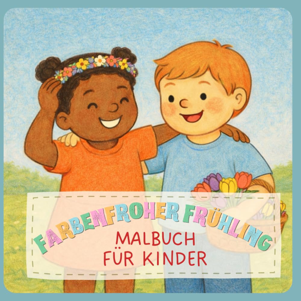 Farbenfroher Frühling: Malbuch für Kinder