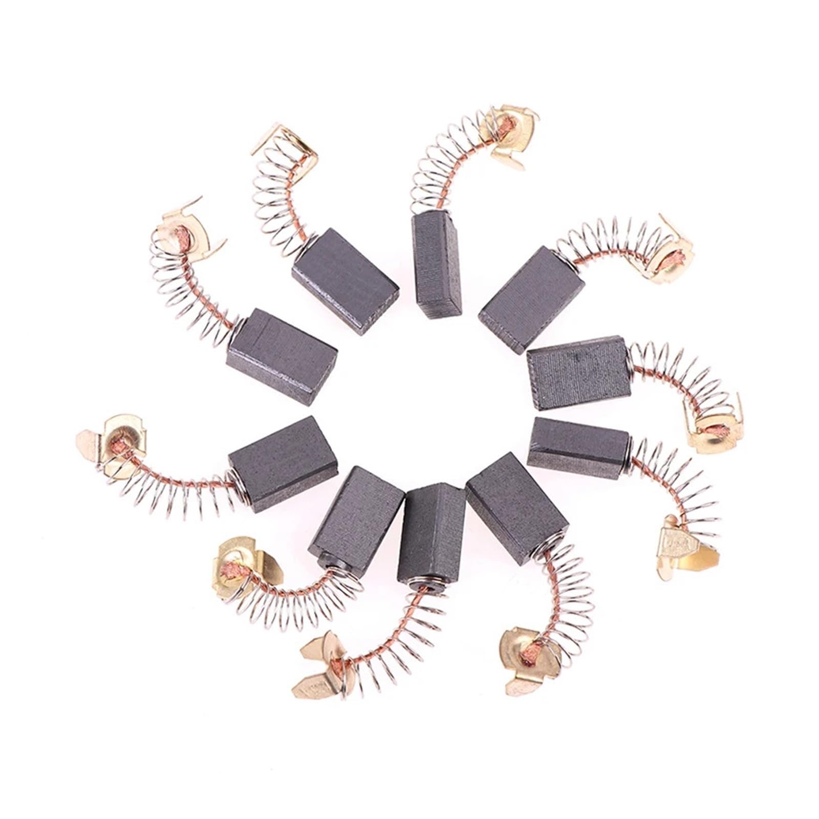 10 spazzole in carbonio per smerigliatrice angolare, 6 x 10 x 17 mm, per motori di utensili elettrici, ricambi per smerigliatrice elettrica