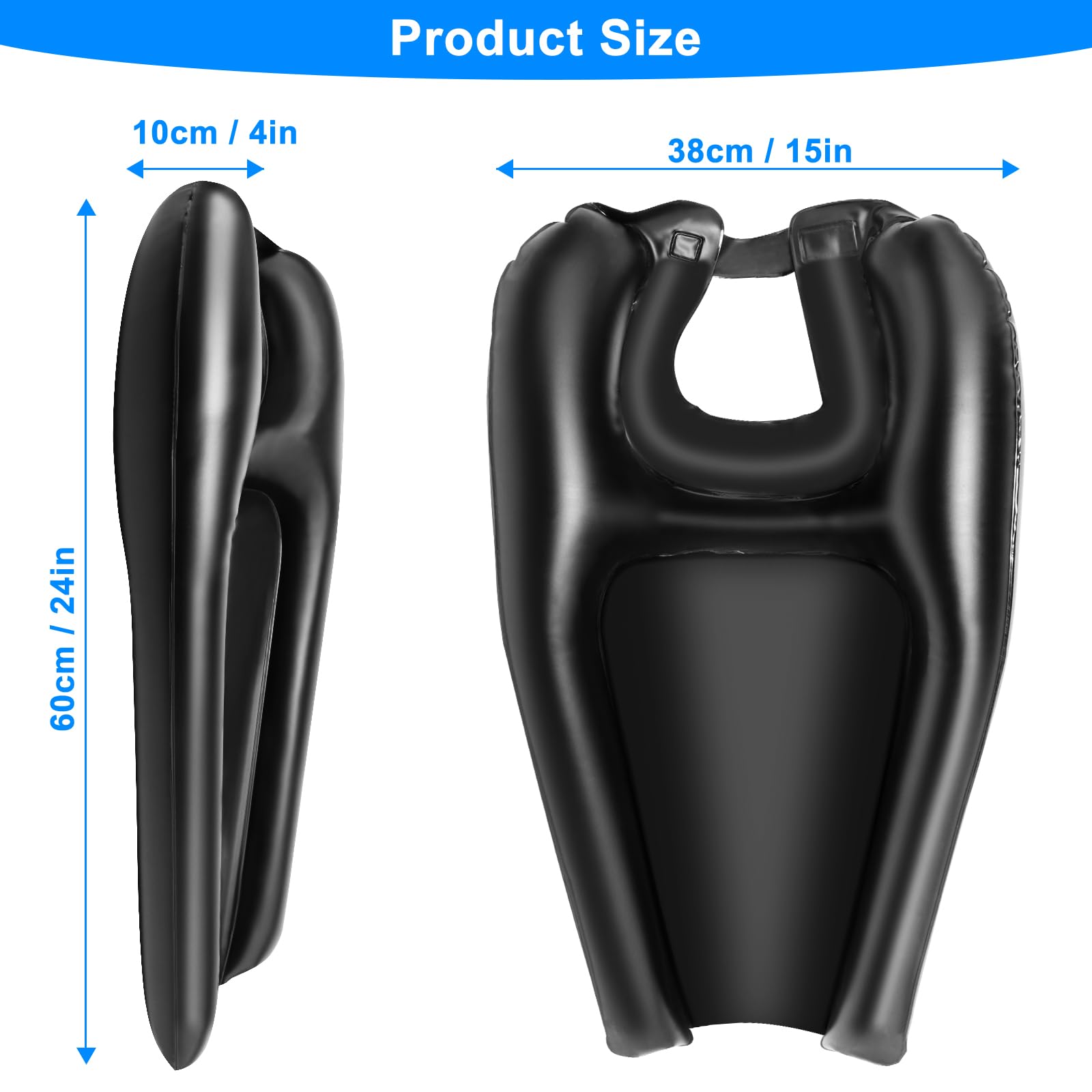 Lavatesta Portatile per Parrucchieri Lavatesta per Disabili Lavabo Gonfiabile per Capelli Lavandino Portatile Lavacapelli per Lavandino Casa Lavatesta per Lavandino 60 * 38cm (Nero)