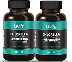 2x Clorella e Spirulina Total 120 Caplets - Uvits
