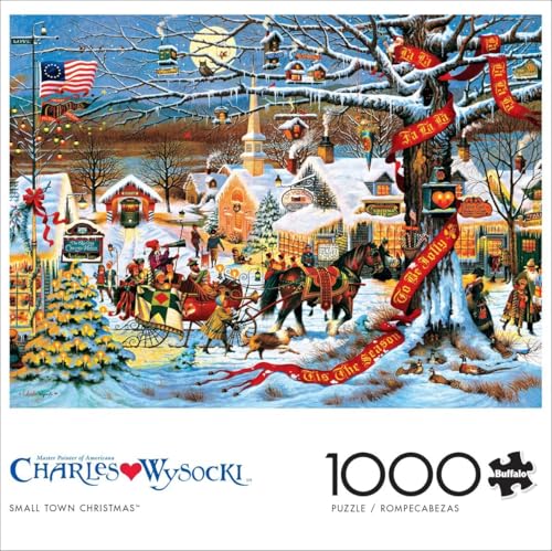 Buffalo Games Charles Wysocki, Small Town Scene, Puzzle de 1000 Piezas, 14+ | Piezas Precisas y Ajuste Seguro, Póster de Referencia de Tamaño Completo, Mínimo Polvo de Puzzle miniatura 4