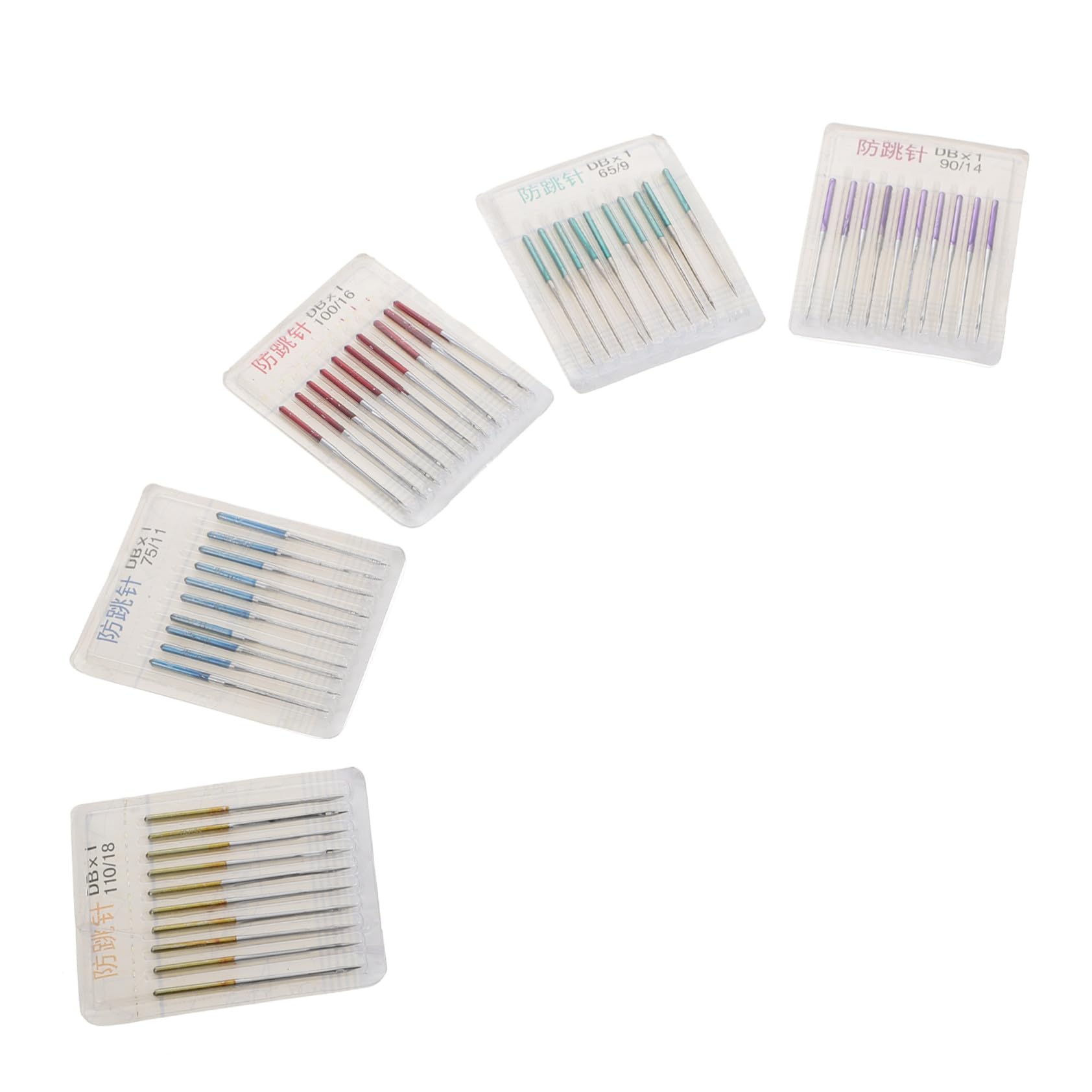 DECORNIJIA 50 piezas Unidades Agujas para Máquina de Coser Industriales Anti-salto Accesorios Duraderos para Costura Doméstica y Herramientas de Costura Versátiles