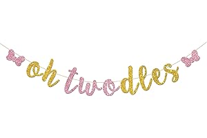 INNORU Oh Twodles Banner - Cheerful 2nd Birthday Party Decor for Girls