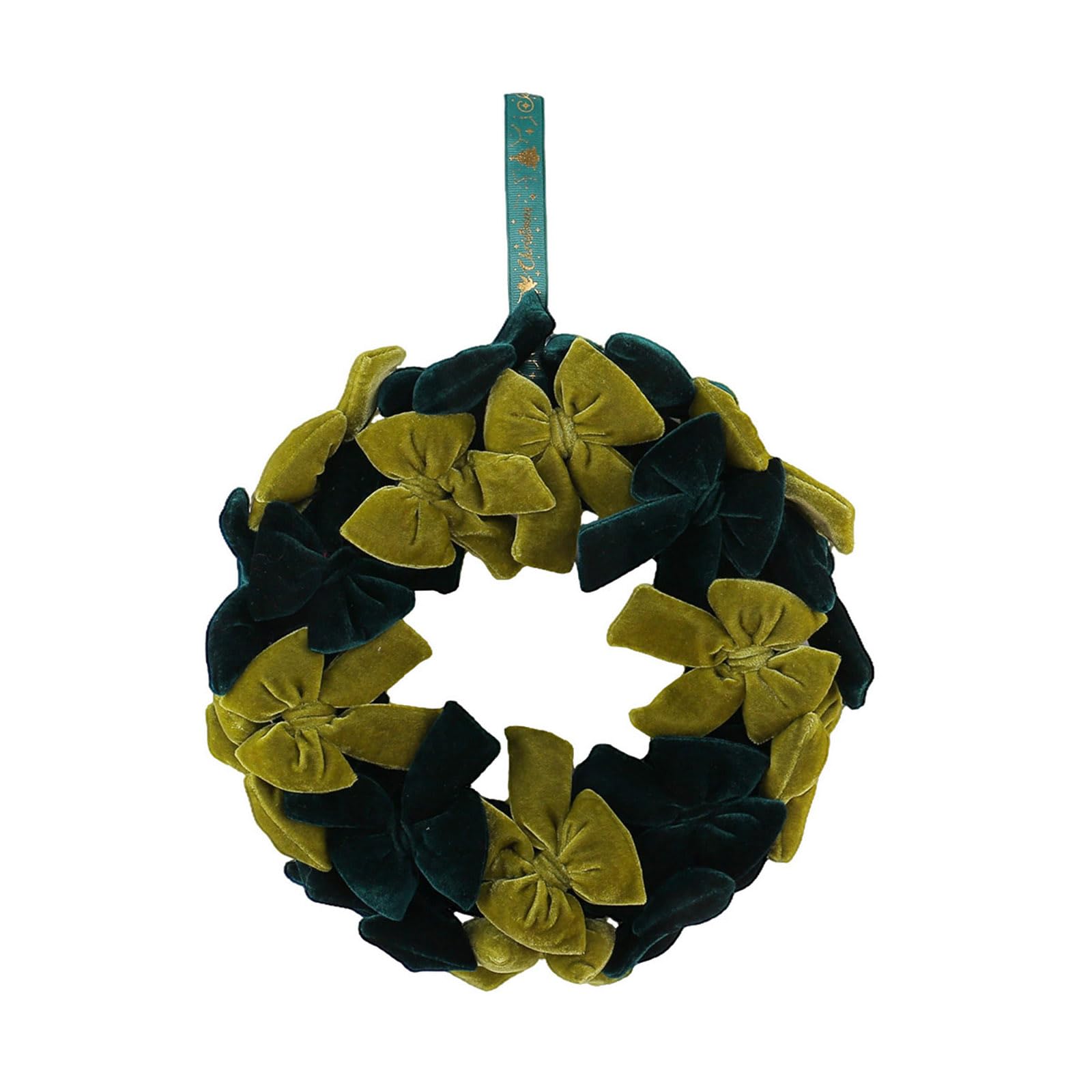 BELOWSYALER Stylish Fleece Flocking Wreath for Christmas Decorations on Door Wall and Tables Christmas Party Decoration