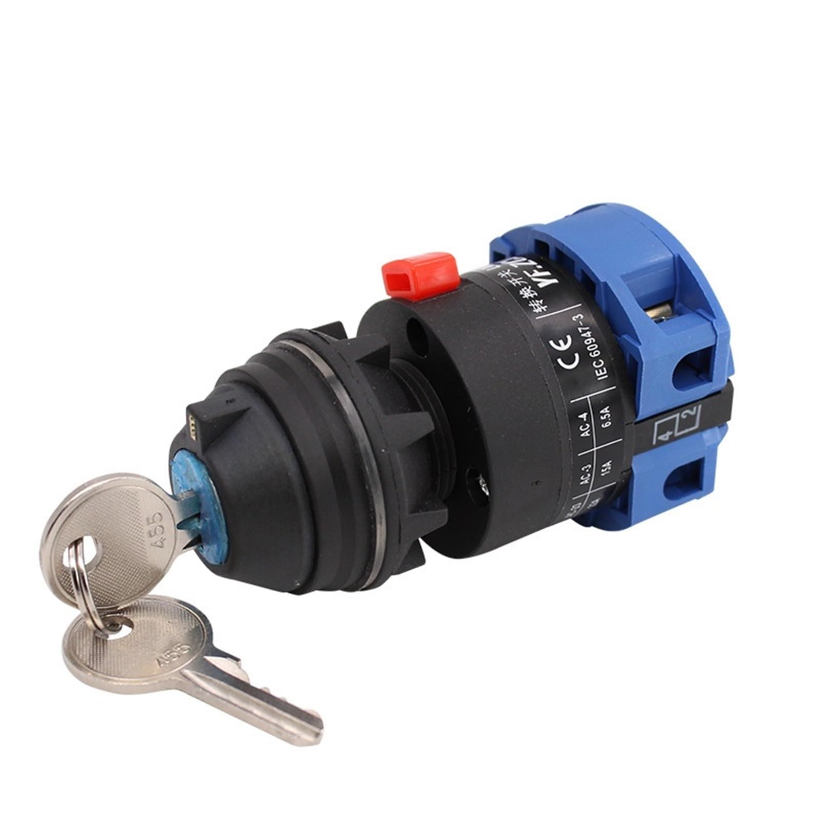 Interrupteur à cames 25A inverseur LW26-25YS1/1S avec commande par clé de 22 mm - 4