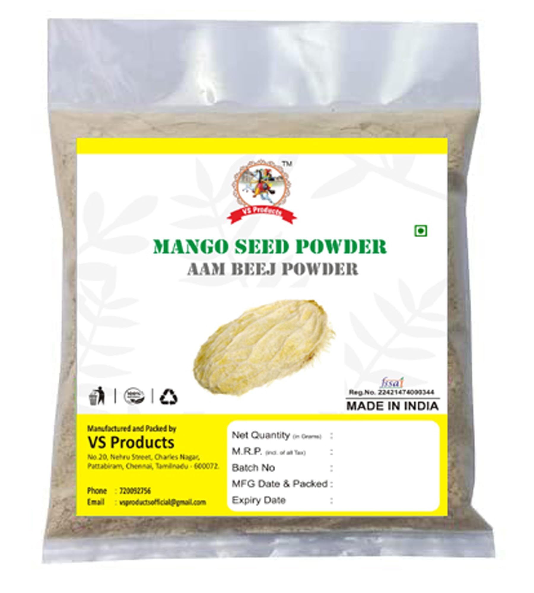 VS Products Fresh Mango Seed Powder, Aam Beej, Maa Kottai, Aam Guthli Seed Powder,(Pack Of 1),100 Grams (B09FF33ZWX) Amazon Price History, Amazon Price Tracker