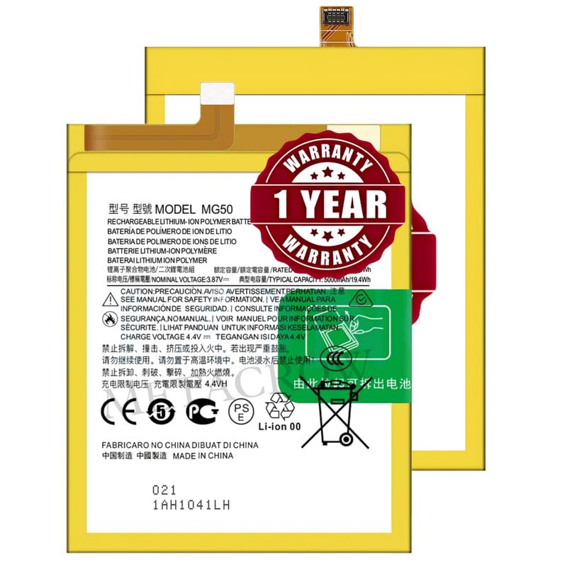 Image of Original MG50 Battery Compatible for Motorola Moto G9 Plus (XT2087-1) - (5000mAh) - 1 Year Warranty JK1