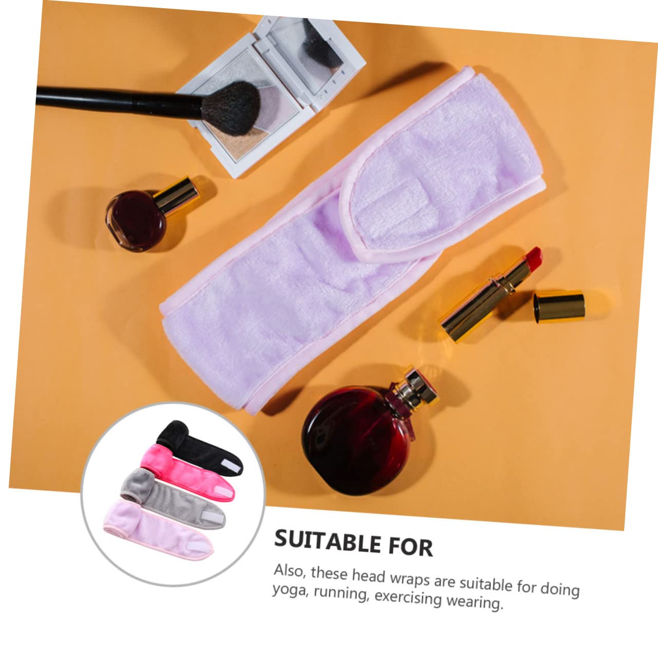 DOITOOL 12pezzi Fasce Per Makeup Microfibra Eleganti Fasce Elastiche Per Lavaggio Viso Trucco e Yoga Per Donne e Ragazze