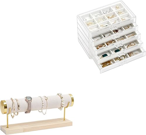 ProCase Paquete de organizador de pendientes con soporte desmontable para pulseras