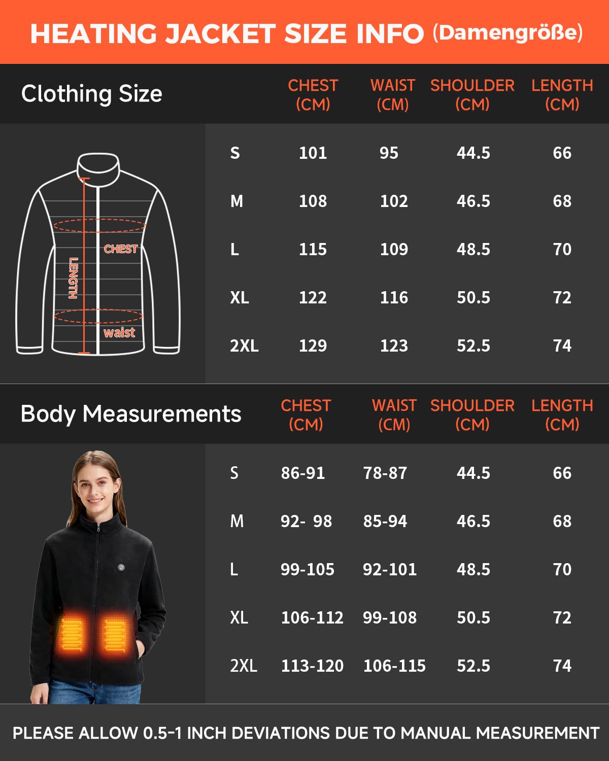 Chaleco Calefactable Hombre Mujer,Chaqueta Calefactable con Bateria 10000mAh,3 Temperaturas 9 Zonas de Calefacción,Electrico Chaleco Chaqueta Térmico Ropa Calefactables Inteligentes Para el Invierno