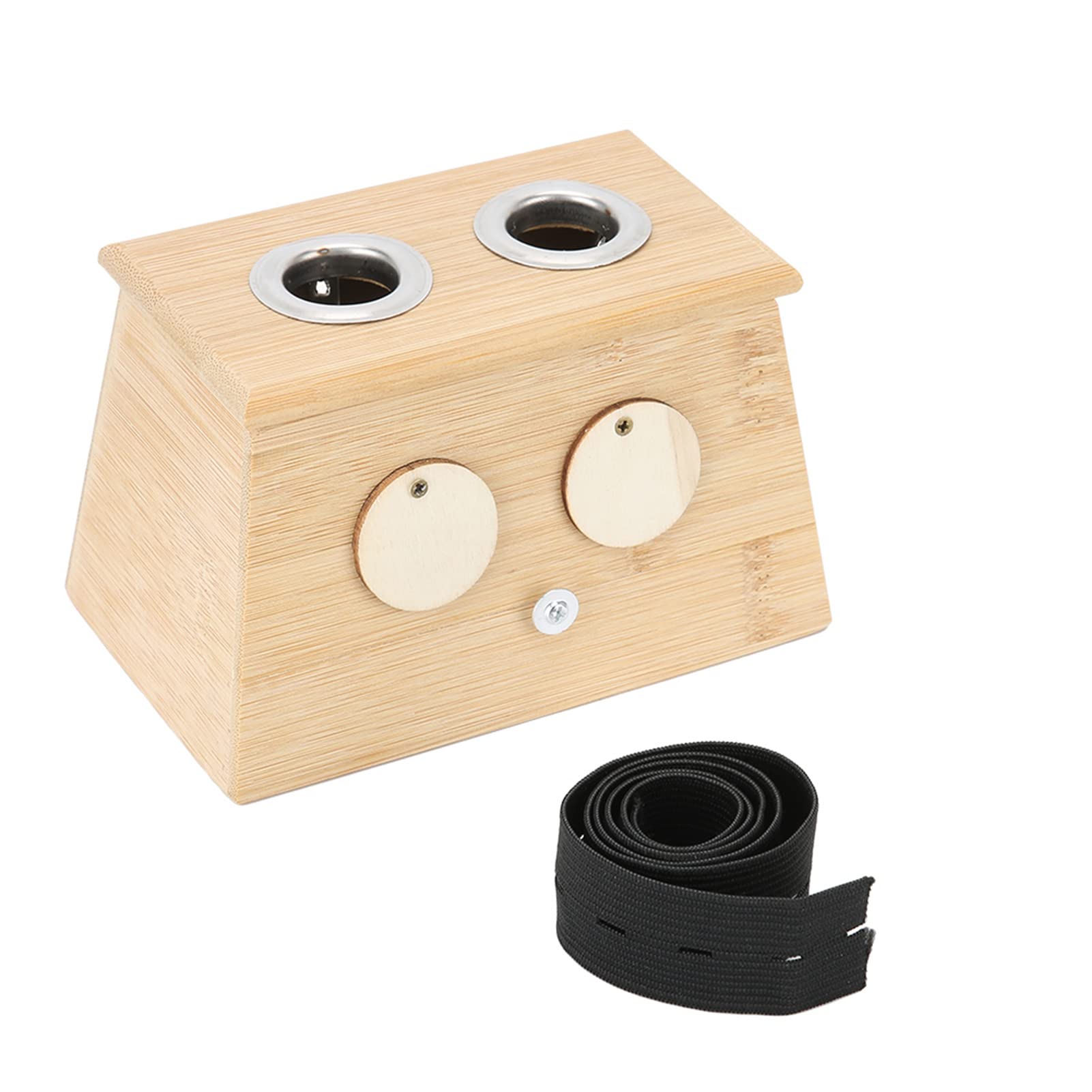 Boîte à moxa en bambou à 2 trous - Porte-rouleau de moxa en bambou naturel pour une guérison efficace - Convient aux bâtonnets de moxa de 14 à 18 mm - Outil de moxibustion durable et sûr