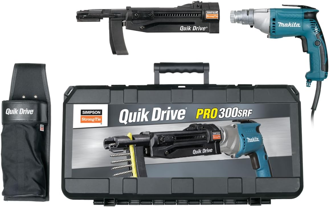 Simpson Strong-Tie PRO300SRFG2M25K Tile Roofing System, 2500 rpm Motor, Quik Drive PRO300SRFG2 Roofing Tile System, Auto-Feed Screw Fastening Tool with Countless Applications