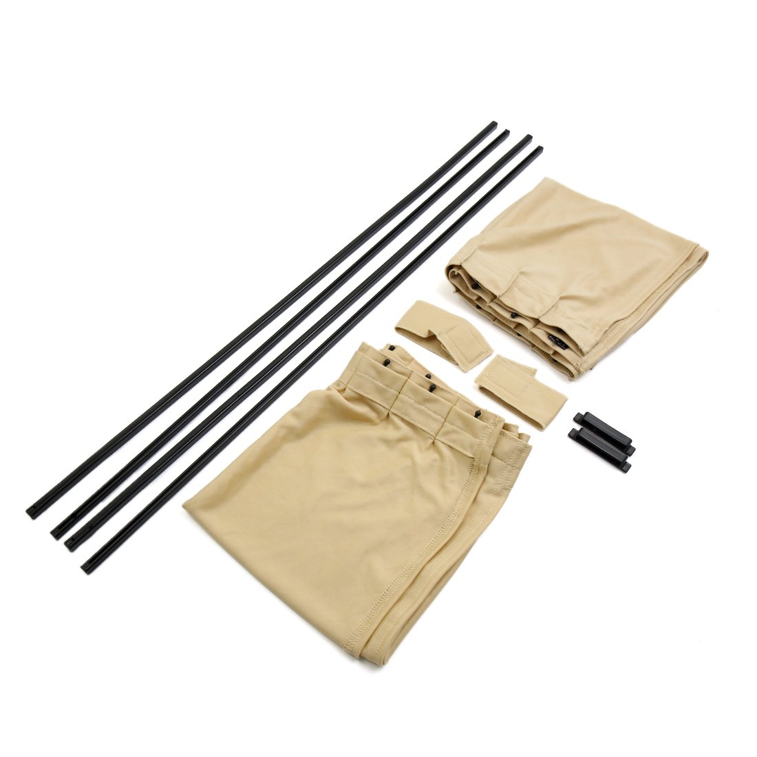 sourcingmap 2 Pcs 70 x 39cm Beige Adjustable VIP Car Window Curtain Sunshade Visor - Image 2