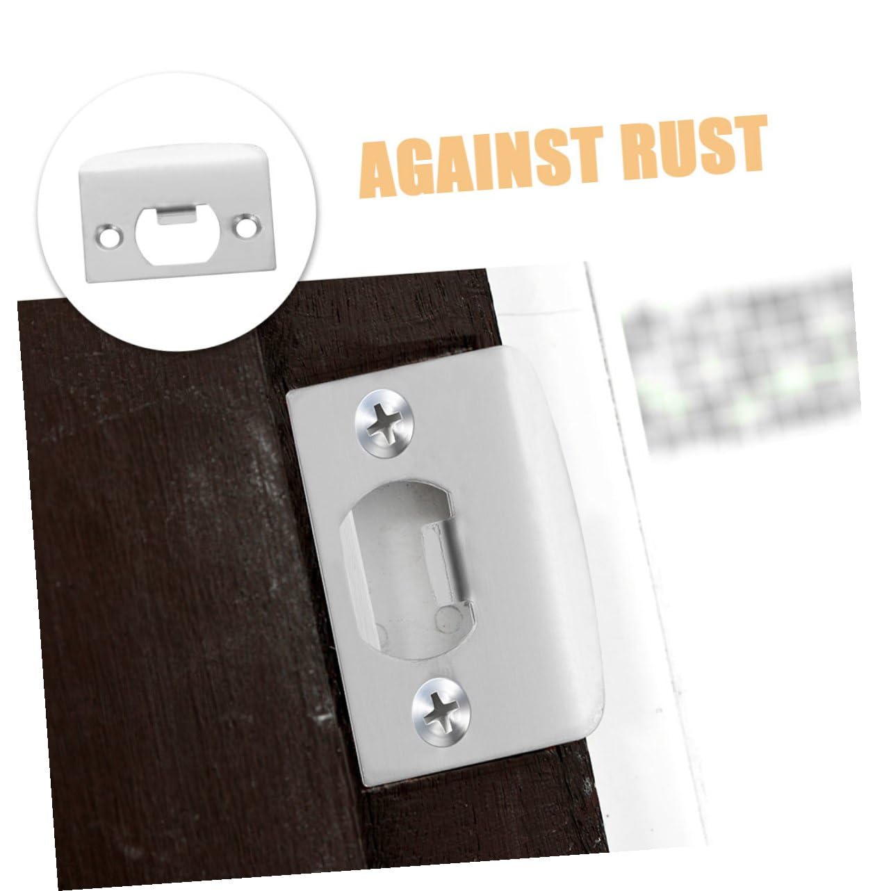 SHINEOFI 4 Ensembles Plaque De Renfort De Porte Inoxydable De Plaques De Fermeture Pour Serrures De Porte Résistante À Installation Facile Sécurise Vos Entrées 6 Pièces * 4