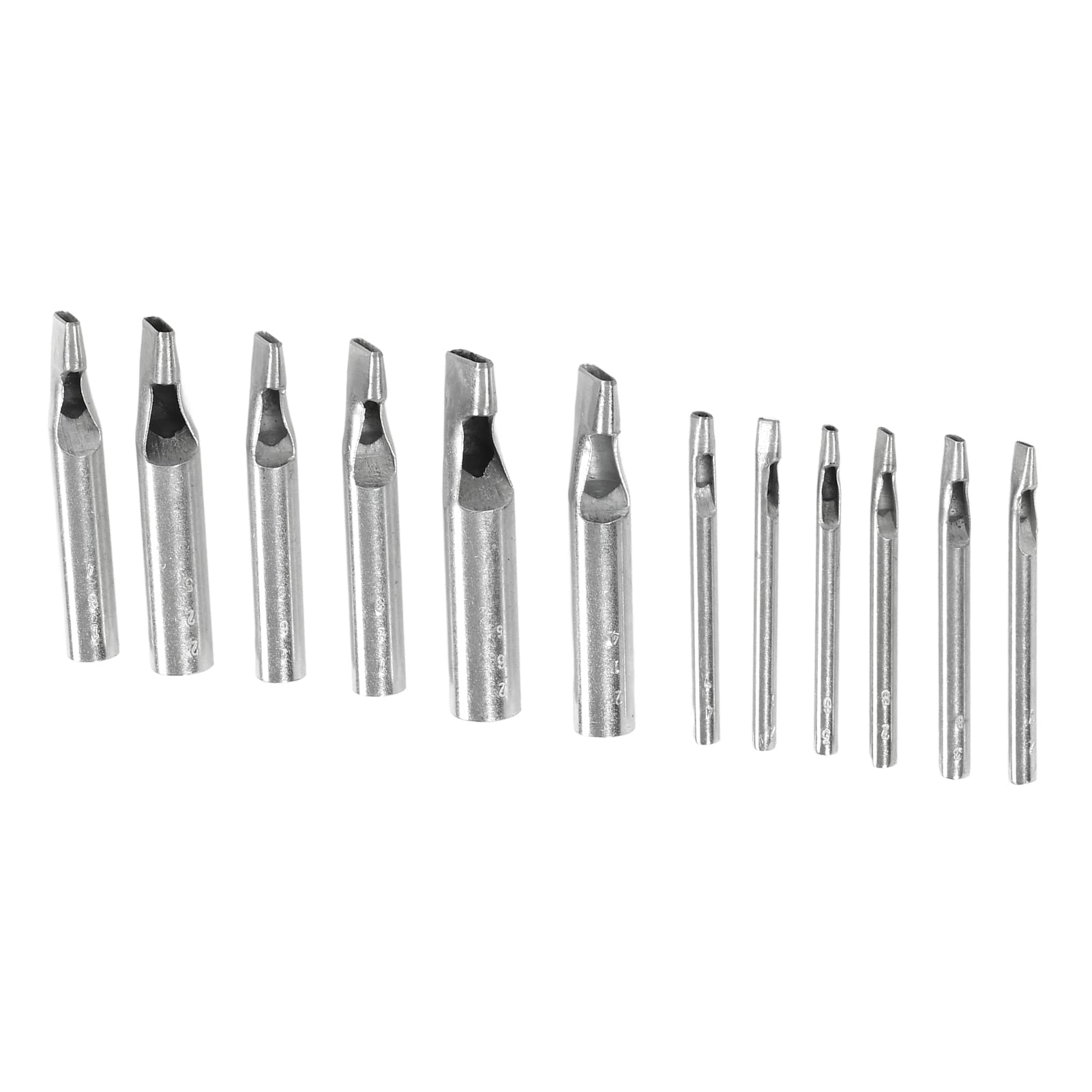 Ensemble de punch en cuir 12pcs | Puncheur de trous à courroie en acier à haut carbone pour cuir/joints/plastiques | Diamètre précis et conception de trou de puce à une pièce