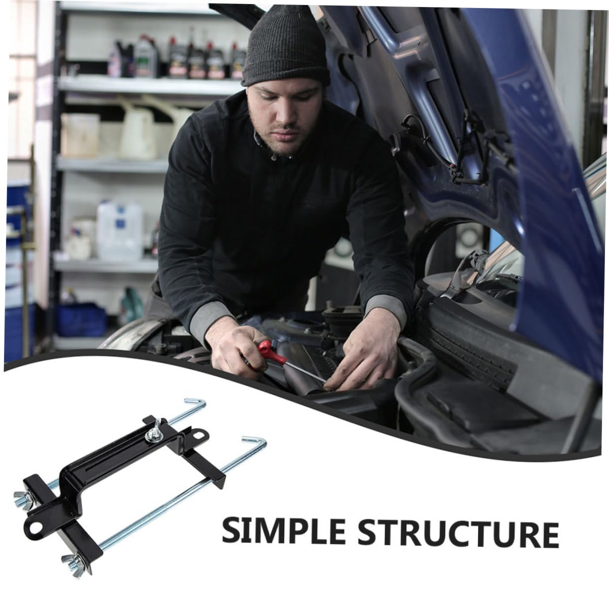 2 pièces Support de Batterie Automobile Réglable Métal Kit de Fixation Stable pour Batterie de Voiture Montage Facile et Compatible Multi Modèles