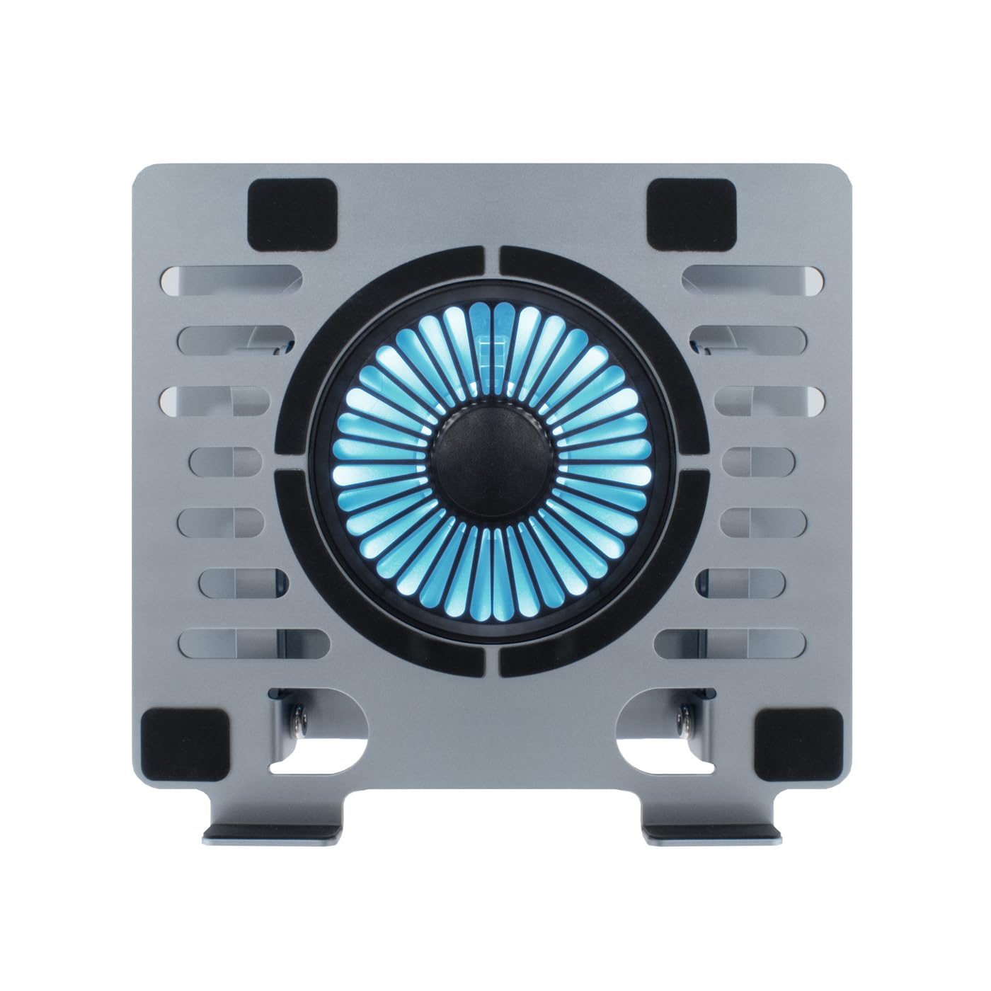 CoolBox CoolAir - Supporto portatile con ventola silenziosa RGB da 11 cm, base regolabile in altezza e rotazione a 360°, frigorifero portatile con velocità regolabile, tablet/laptop fino a 17,3