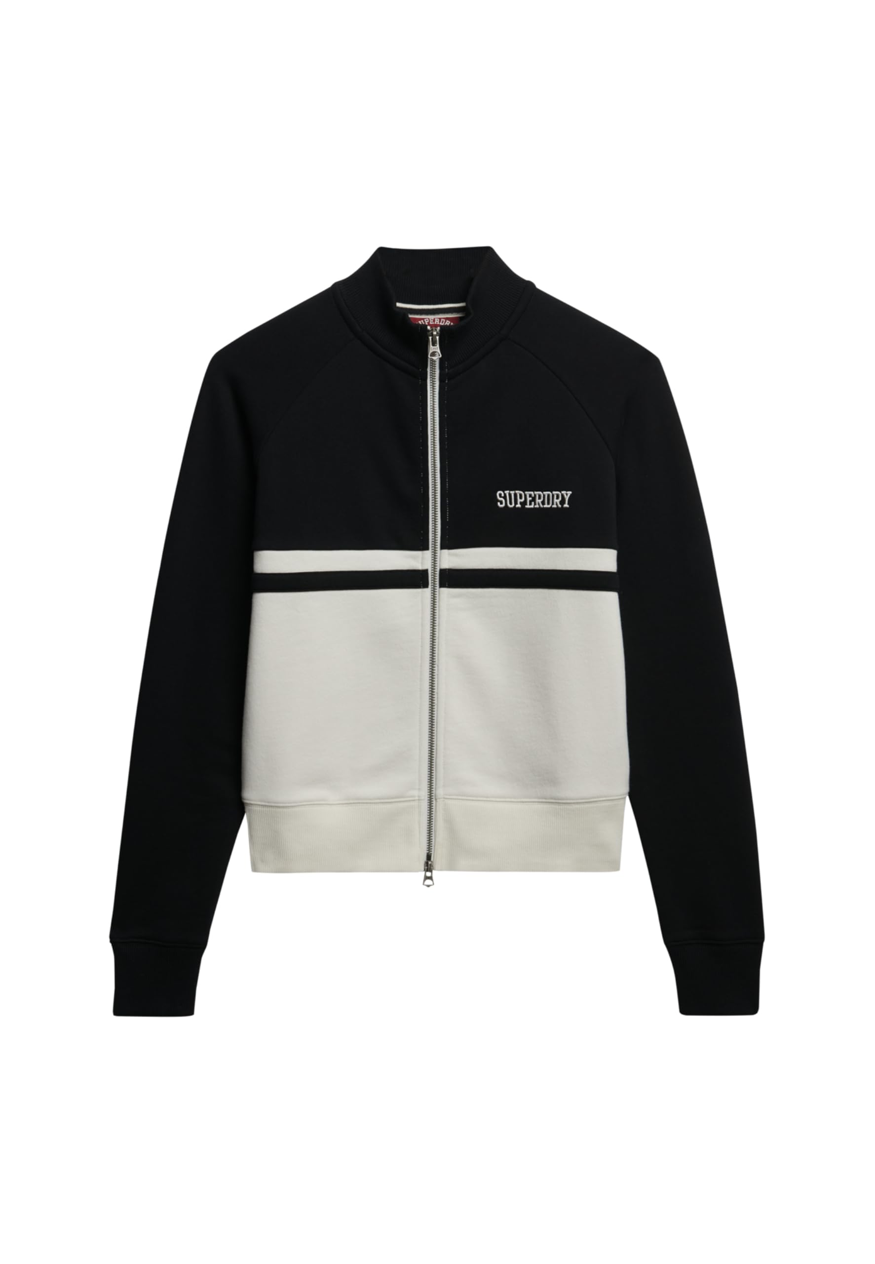 Superdry Athletic essentials zip through track jacket in black