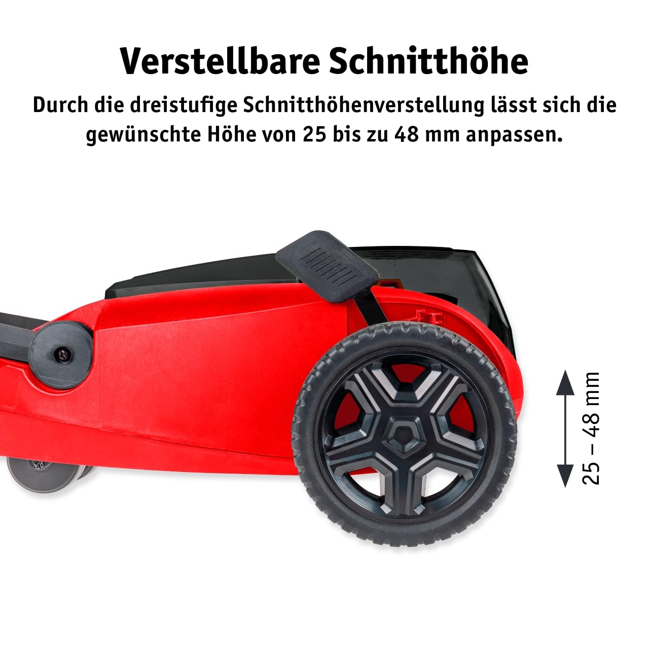 WALTER Akku-Handrasenmäher 20V - Bürstenloser Motor, Einstellbare Schnitthöhe 25-48 mm, Leicht und Flexibel, Inkl. 2,0Ah Li-Ionen-Akku & Ladegerät, Ideal für Kleine Rasenflächen bis 50 m²