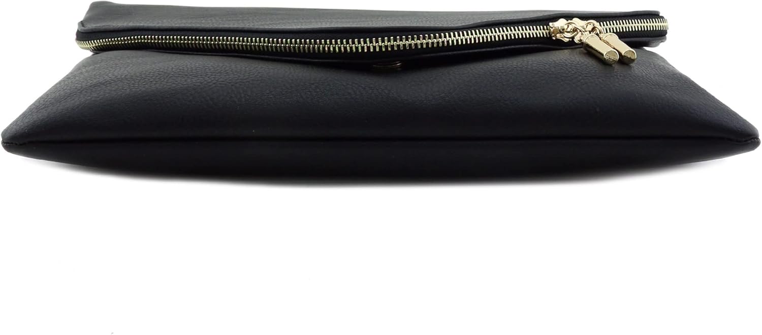 FashionPuzzle Oversized Envelope Clutch Evening Bag with Chain Strap - Image 5