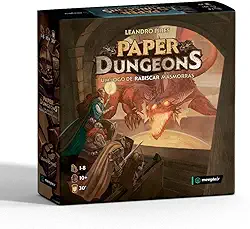 MeepleBR, Paper Dungeons, Jogo de tabuleiro Expert, 1 a 8 jogadores