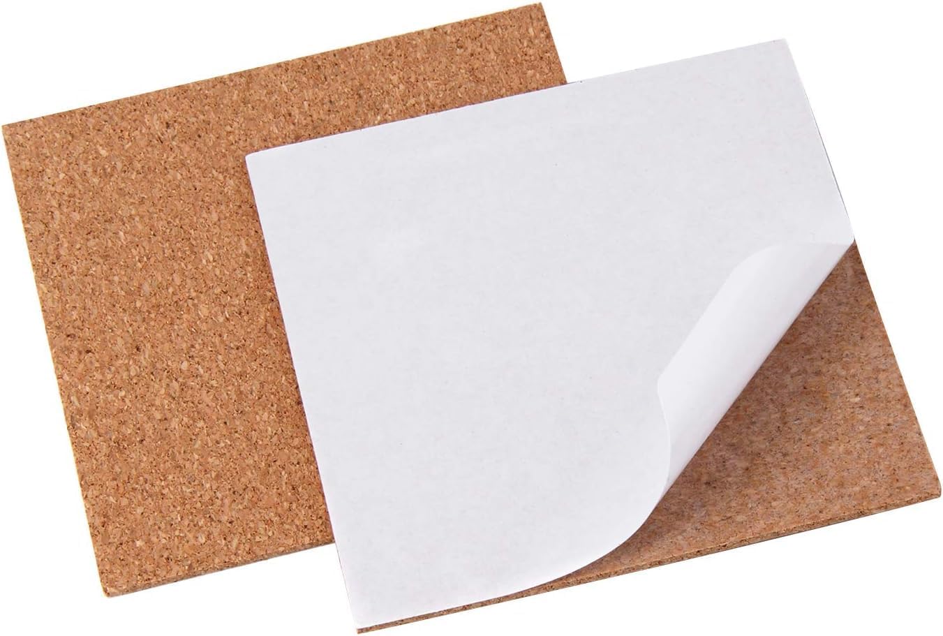Arroyner 220 Pack Self Adhesive Cork Squares and Round DIY Adhesive Cork Board for Coasters and DIY Crafts