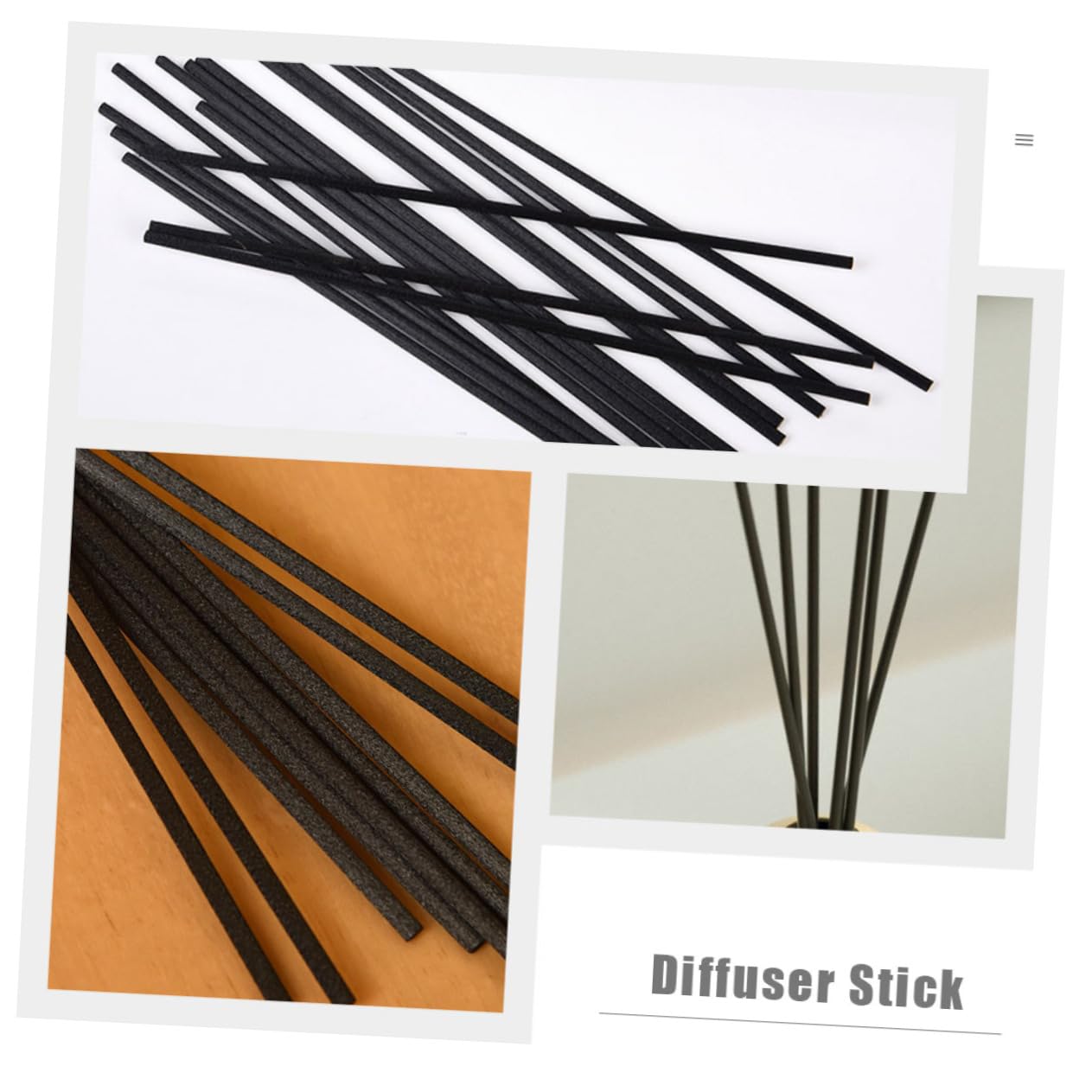 Alipis 4 Sätze Aromatherapie-Stick Nachfüllung Diffusor Sprühen Inhaber Raumduftzubehör Nasal Luftbefeuchter Prämie Duftend Rattan Stöcke Gaul Black Ballaststoff 100 Stück * 4
